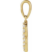 14K Yellow 1/6 CTW Natural Diamond Initial B 18" Necklace