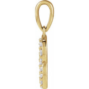 14K Yellow 1/6 CTW Natural Diamond Initial B 18" Necklace