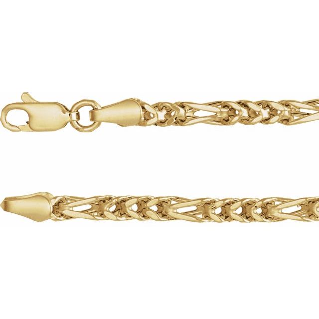 14K Yellow Franco 3.2 mm 7" Chain - CH1283:100:P