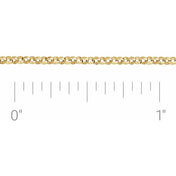 14K Yellow 1.65 mm Rolo Chain Available by the Inch and in Multiple Lengths