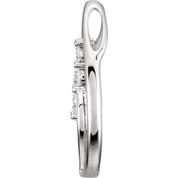 14K White 1/2 CTW Natural Diamond Pendant
