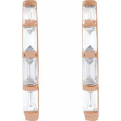14K Rose 1/3 CTW Lab-Grown Diamond Hoop Earrings