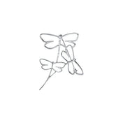 14K White 1/5 CTW Natural Diamond Dragonfly Brooch