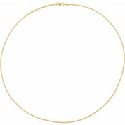 14K Yellow 1.5 mm Hollow Franco 20" Chain