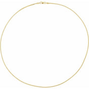 14K Yellow 1.5 mm Hollow Franco 16" Chain