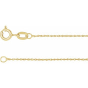 14K Yellow .50 mm Diamond-Cut Singapore 7" Chain