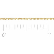 14K Yellow .50 mm Diamond-Cut Singapore Chain by the Inch