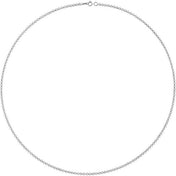 14K White 2 mm Rolo Chain in Metal Available in Various Lengths and by the Inch