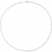 Sterling Silver 2 mm Rolo 20" Chain