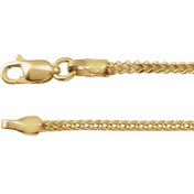 14K Yellow 1.5 mm Hollow Franco 24" Chain