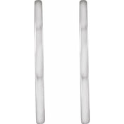Sterling Silver Hinged 25 mm Hoop Earrings