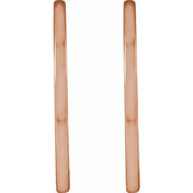 14K Rose Hinged 25 mm Hoop Earrings