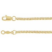 14K Yellow Gold 2 mm Rolo Chain Necklace in Various Lengths