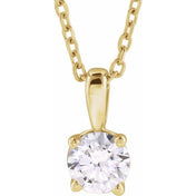14K Yellow 3/4 CT Lab-Grown Diamond 18" Necklace