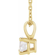 14K Yellow 1/3 CT Natural Diamond 18" Necklace