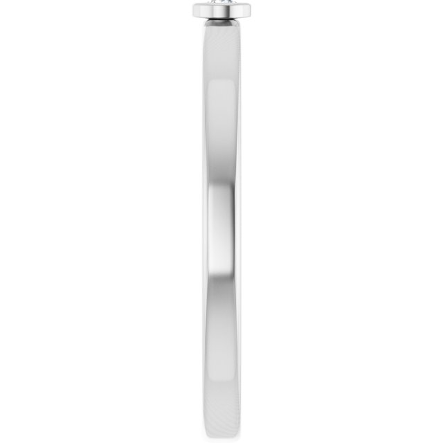 Sterling Silver 2 mm Natural White Sapphire Ring