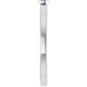 Sterling Silver 2 mm Natural Amethyst Ring