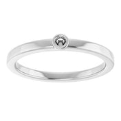 Platinum 2 mm Round Bezel-Set Ring Mounting