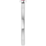 Platinum 2.5 mm Natural Ruby Ring
