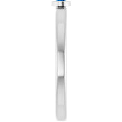Sterling Silver 2.5 mm Lab-Grown Blue Sapphire Ring