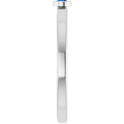 Platinum 2.5 mm Lab-Grown Blue Sapphire Ring