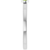Sterling Silver 2.5 mm Natural Peridot Ring