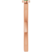 14K Rose 2.5 mm Lab-Grown Emerald Ring