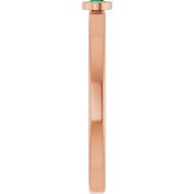 14K Rose 2.5 mm Lab-Grown Emerald Ring