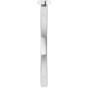 Sterling Silver 2.5 mm Natural White Sapphire Ring