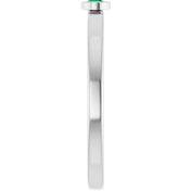 Platinum 2.5 mm Lab-Grown Emerald Ring