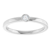 Sterling Silver 2.5 mm Natural White Sapphire Ring