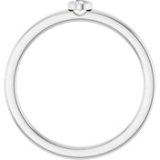 Sterling Silver 2.5 mm Natural White Sapphire Ring