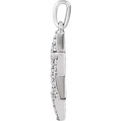 14K White 3/8 CTW Natural Diamond Star of David Pendant