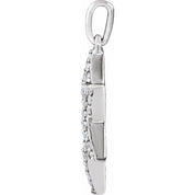 14K White 3/8 CTW Natural Diamond Star of David Pendant