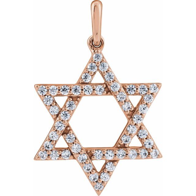 8 CTW Natural Diamond Star of David Pendant