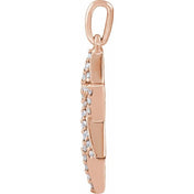 14K Rose 3/8 CTW Natural Diamond Star of David Pendant
