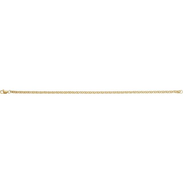 14K Yellow Gold-Filled 2.8 mm Cable 7" CHain