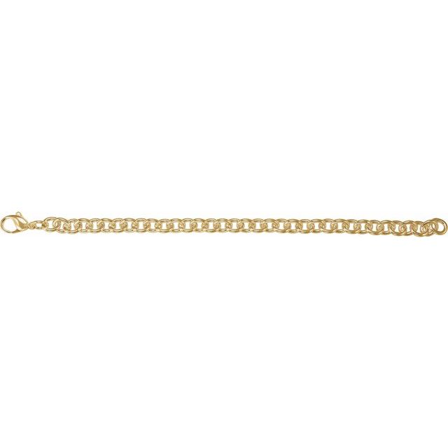 14K Yellow Gold-Filled 7.75 mm Cable 8" Chai