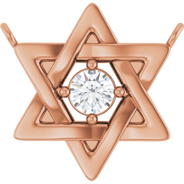 10 CTW Natural Diamond Star of David Necklace Center