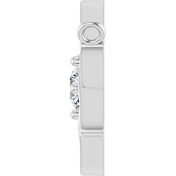 Platinum 1/10 CTW Lab-Grown Diamond Star of David Necklace Center
