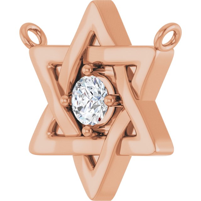 10 CTW Lab-Grown Diamond Star of David Necklace Center