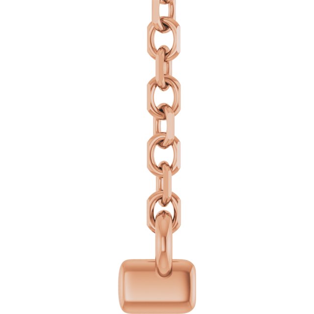 14K Rose .06 CTW Natural Diamond Bar 16" Necklace