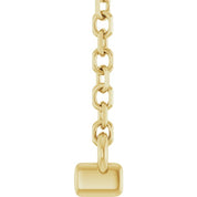 14K Yellow .06 CTW Natural Diamond Bar 16" Necklace