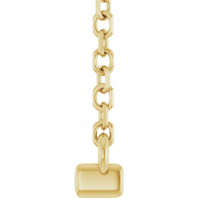14K Yellow .06 CTW Lab-Grown Diamond Bar 16" Necklace