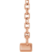 14K Rose .06 CTW Lab-Grown Diamond Bar 18" Necklace