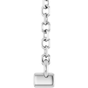 Sterling Silver .06 CTW Lab-Grown Diamond Bar 18" Necklace