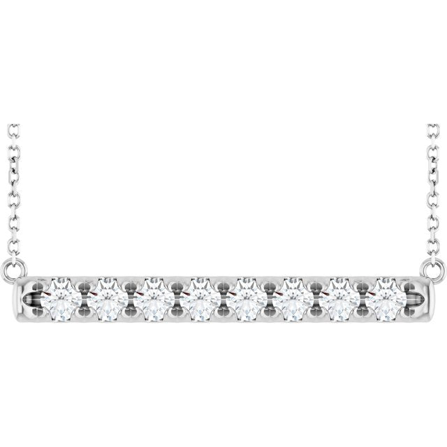 4 CTW Lab-Grown Diamond Bar 18" Necklace