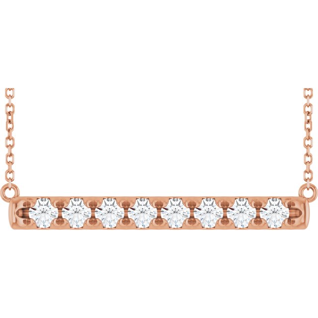 4 CTW Lab-Grown Diamond Bar 18" Necklace