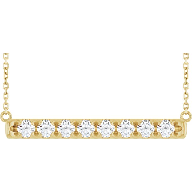 4 CTW Lab-Grown Diamond Bar 18" Necklace