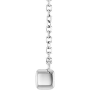 Platinum 3/4 CTW Lab-Grown Diamond Bar 18" Necklace